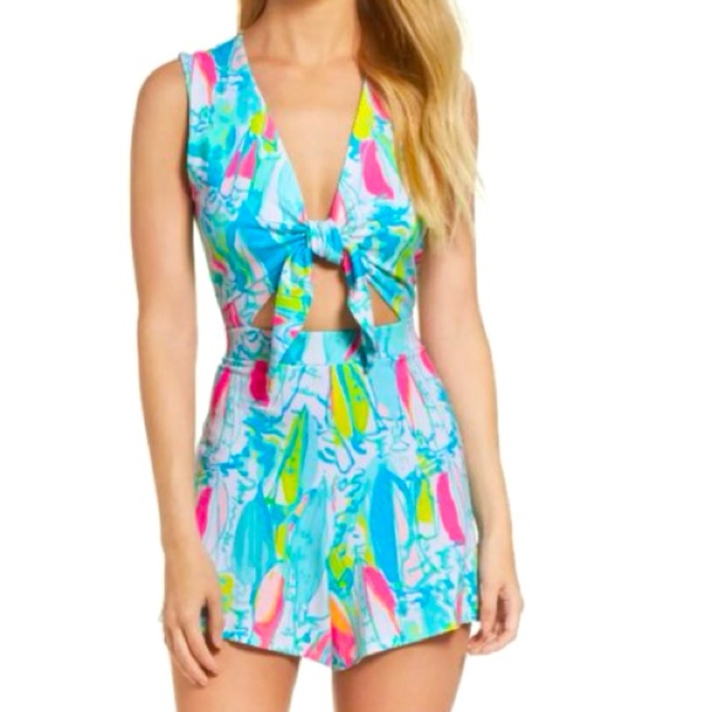Lilly Pulitzer Front Tie Greer Romper: Beach and Bae